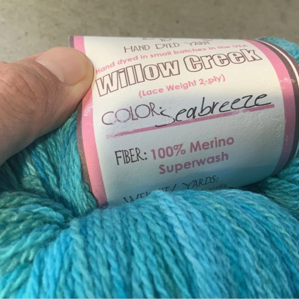 Pagewood Farm Willow Creek Hand Dyed Yarn “Seabreeze” 1100 yards - Picture 3 of 6